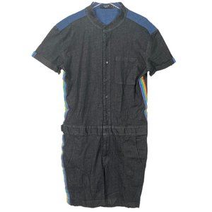 Glimms New York Denim Romper Jumpsuit Short Sleeve Shorts Size XL